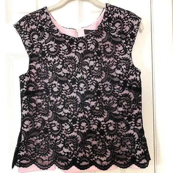 ROBERT RODRIGUEZ•black lace sleeveless shell top 6 NWT - Picture 2 of 7